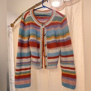 Pilcro Colorful Striped Cardigan